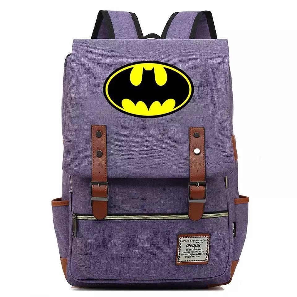 DC Batman Canvas Travel Backpack School Notebook Bag