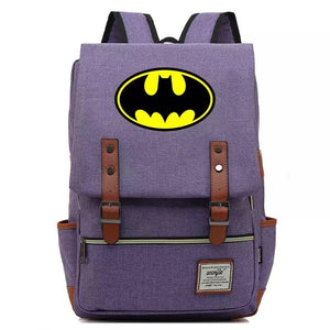DC Batman Canvas Travel Backpack School Notebook Bag