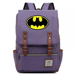 DC Batman Canvas Travel Backpack School Notebook Bag