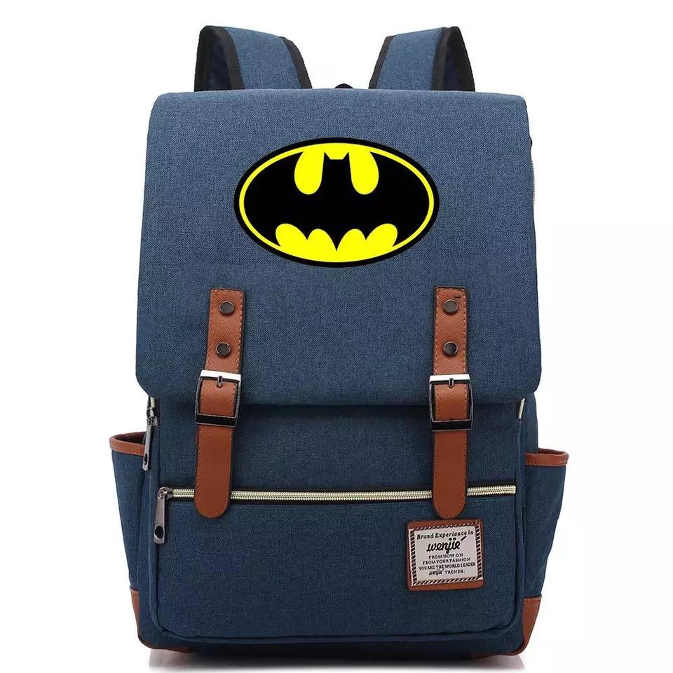 DC Batman Canvas Travel Backpack School Notebook Bag