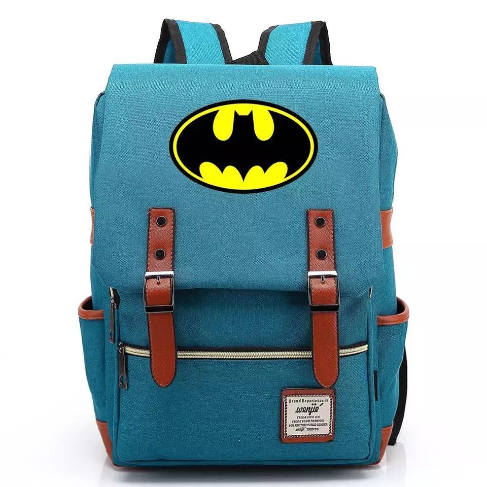 DC Batman Canvas Travel Backpack School Notebook Bag
