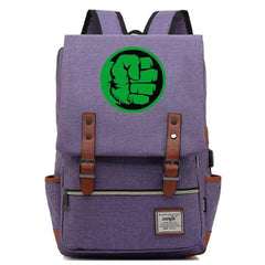 The Incredible Hulk Canvas Travel Backpack School Notebook Bag