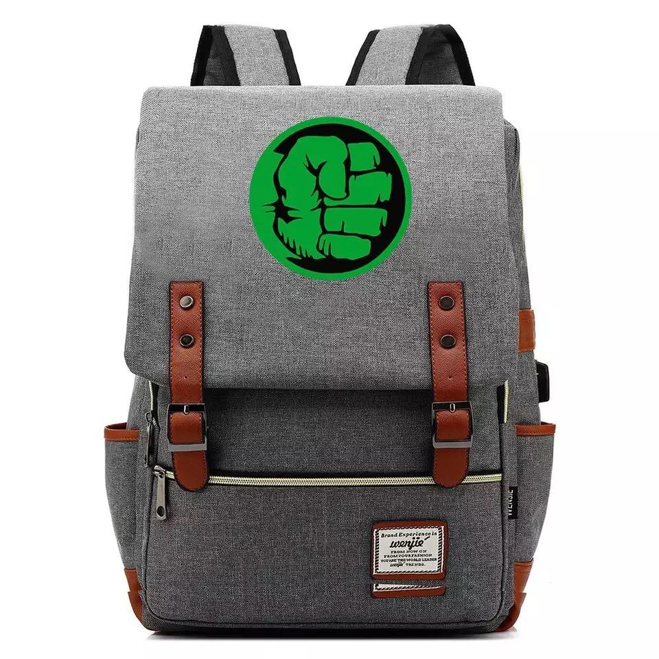 The Incredible Hulk Canvas Travel Backpack School Notebook Bag