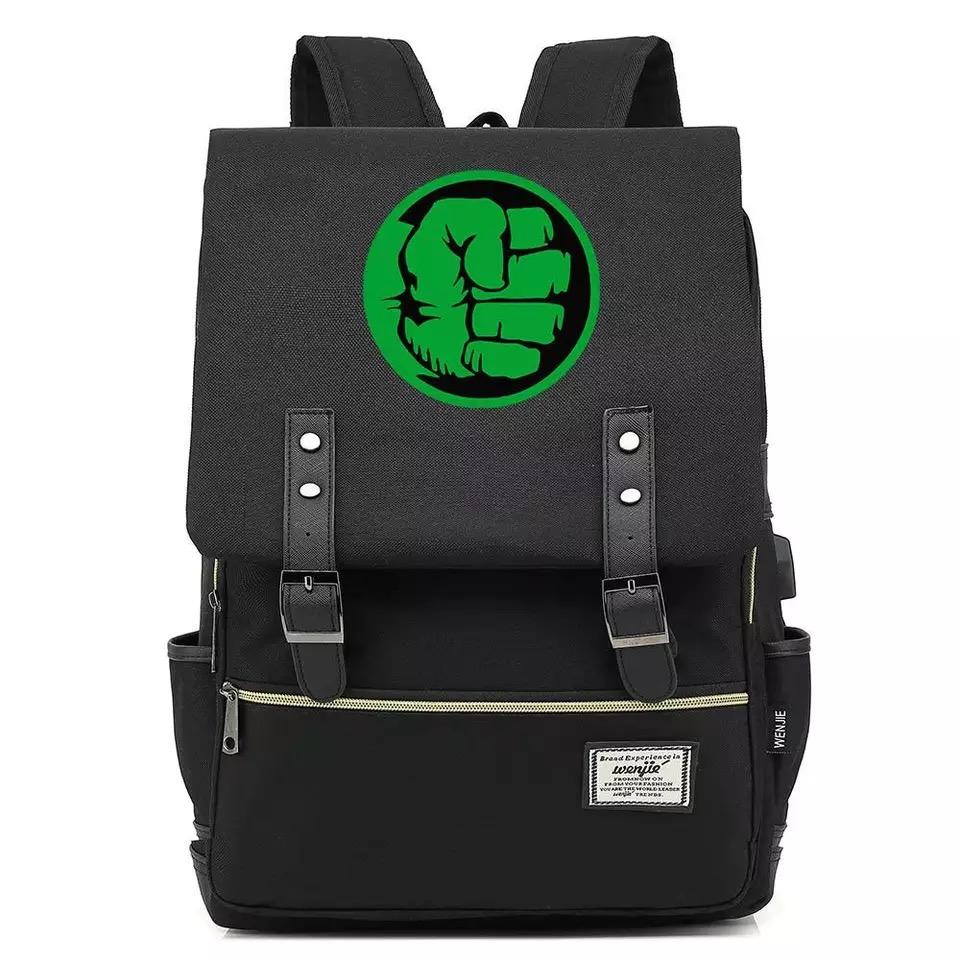 The Incredible Hulk Canvas Travel Backpack School Notebook Bag