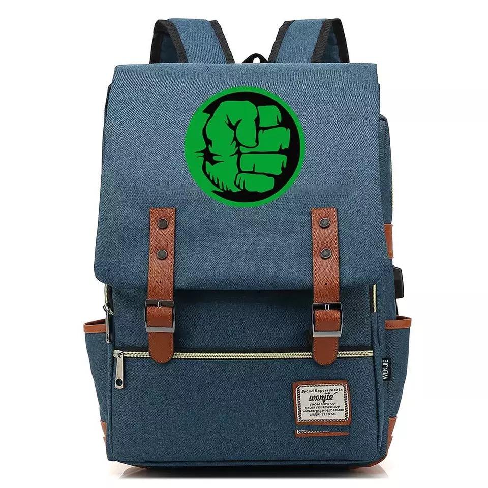 The Incredible Hulk Canvas Travel Backpack School Notebook Bag