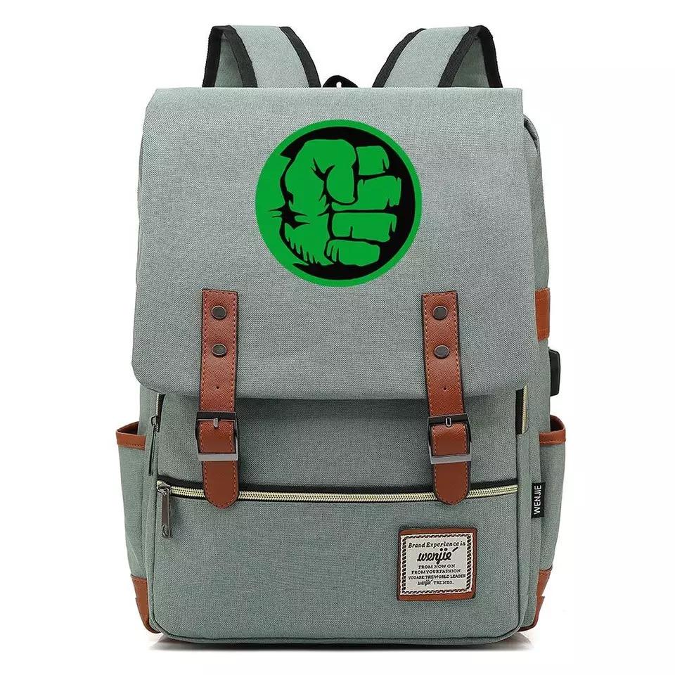 The Incredible Hulk Canvas Travel Backpack School Notebook Bag