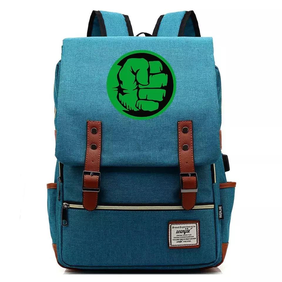 The Incredible Hulk Canvas Travel Backpack School Notebook Bag