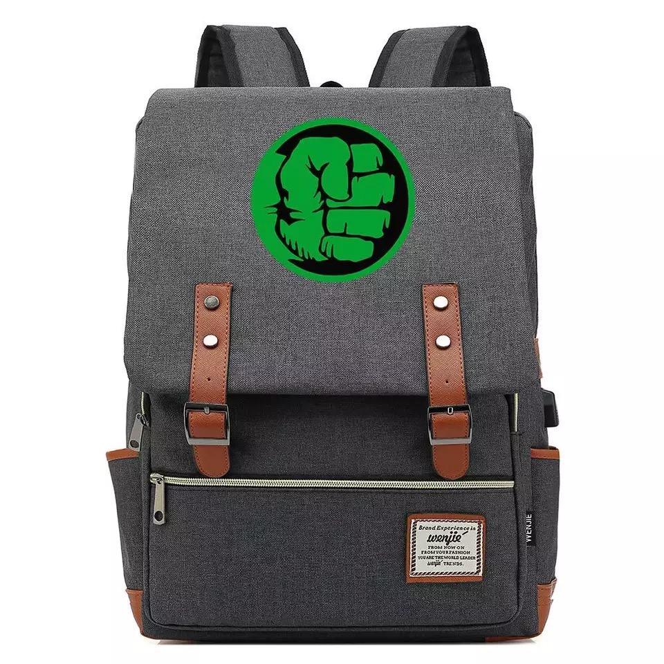 The Incredible Hulk Canvas Travel Backpack School Notebook Bag