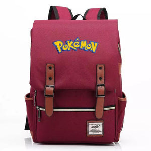Pokemon Pikachu Canvas Travel Backpack School Notebook Bag