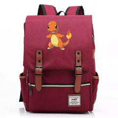 Pokemon Charmander Canvas Travel Backpack School Notebook Bag
