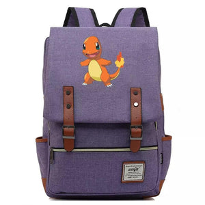 Pokemon Charmander Canvas Travel Backpack School Notebook Bag