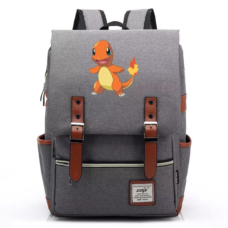 Pokemon Charmander Canvas Travel Backpack School Notebook Bag