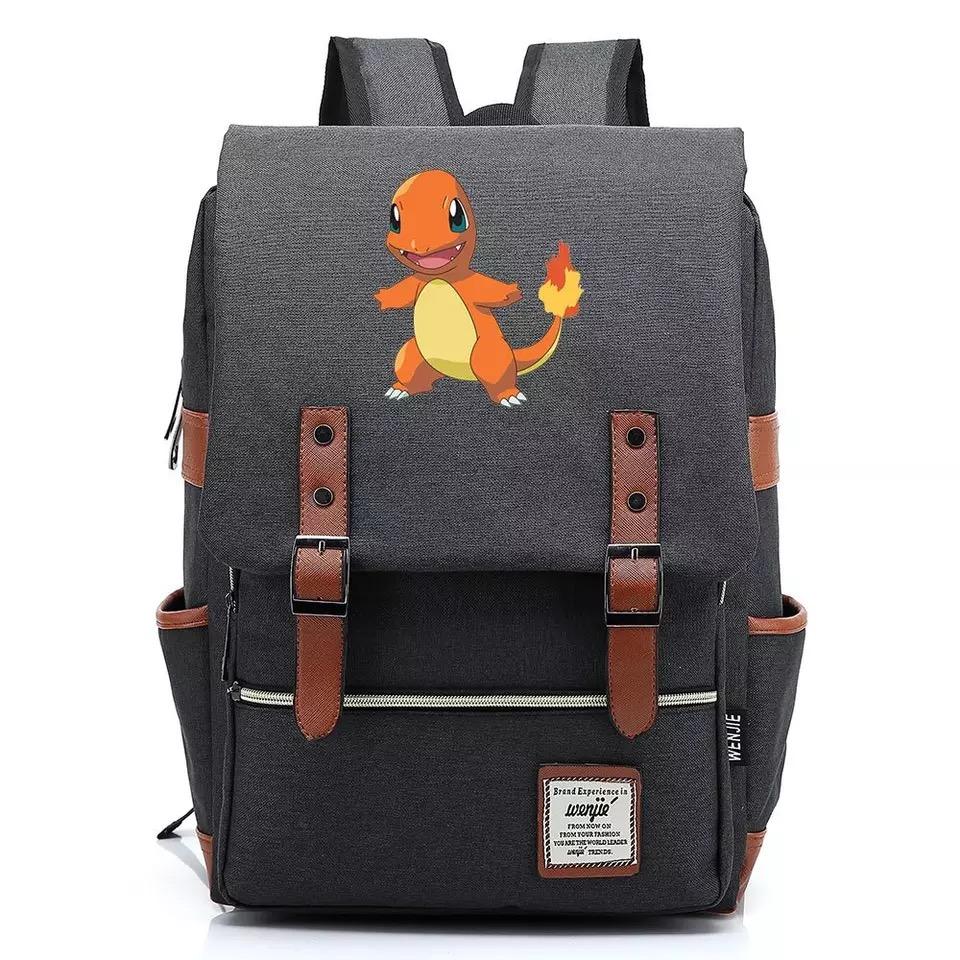 Pokemon Charmander Canvas Travel Backpack School Notebook Bag