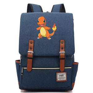 Pokemon Charmander Canvas Travel Backpack School Notebook Bag