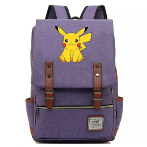 Pokemon Pikachu Canvas Travel Backpack School Notebook Bag