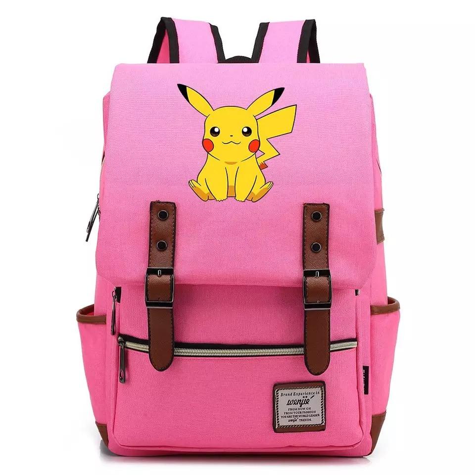 Pokemon Pikachu Canvas Travel Backpack School Notebook Bag