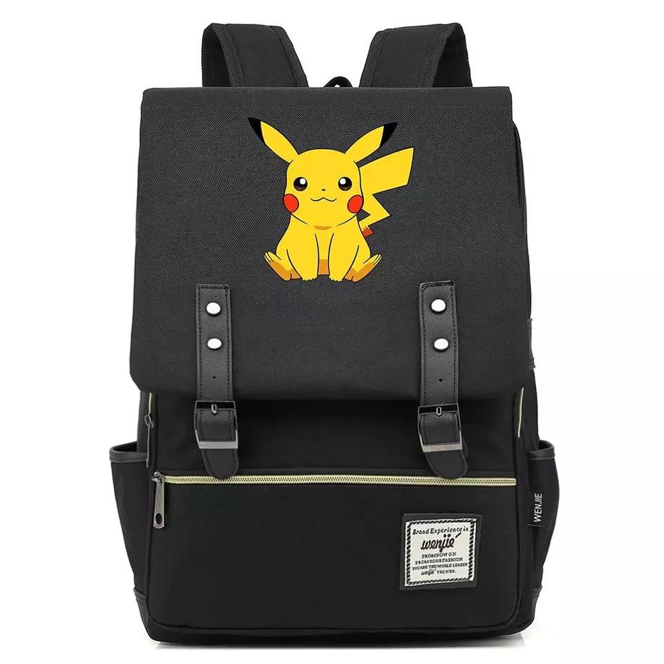 Pokemon Pikachu Canvas Travel Backpack School Notebook Bag