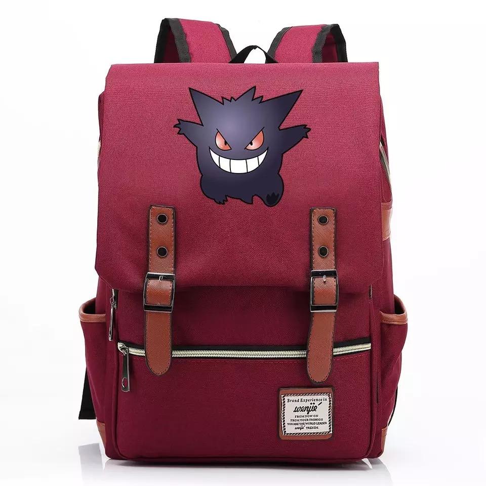 Pokemon Gengar Canvas Travel Backpack School Notebook Bag