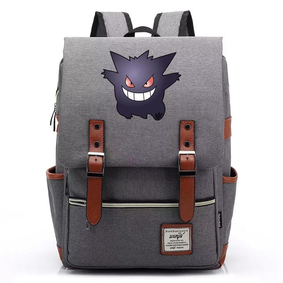 Pokemon Gengar Canvas Travel Backpack School Notebook Bag