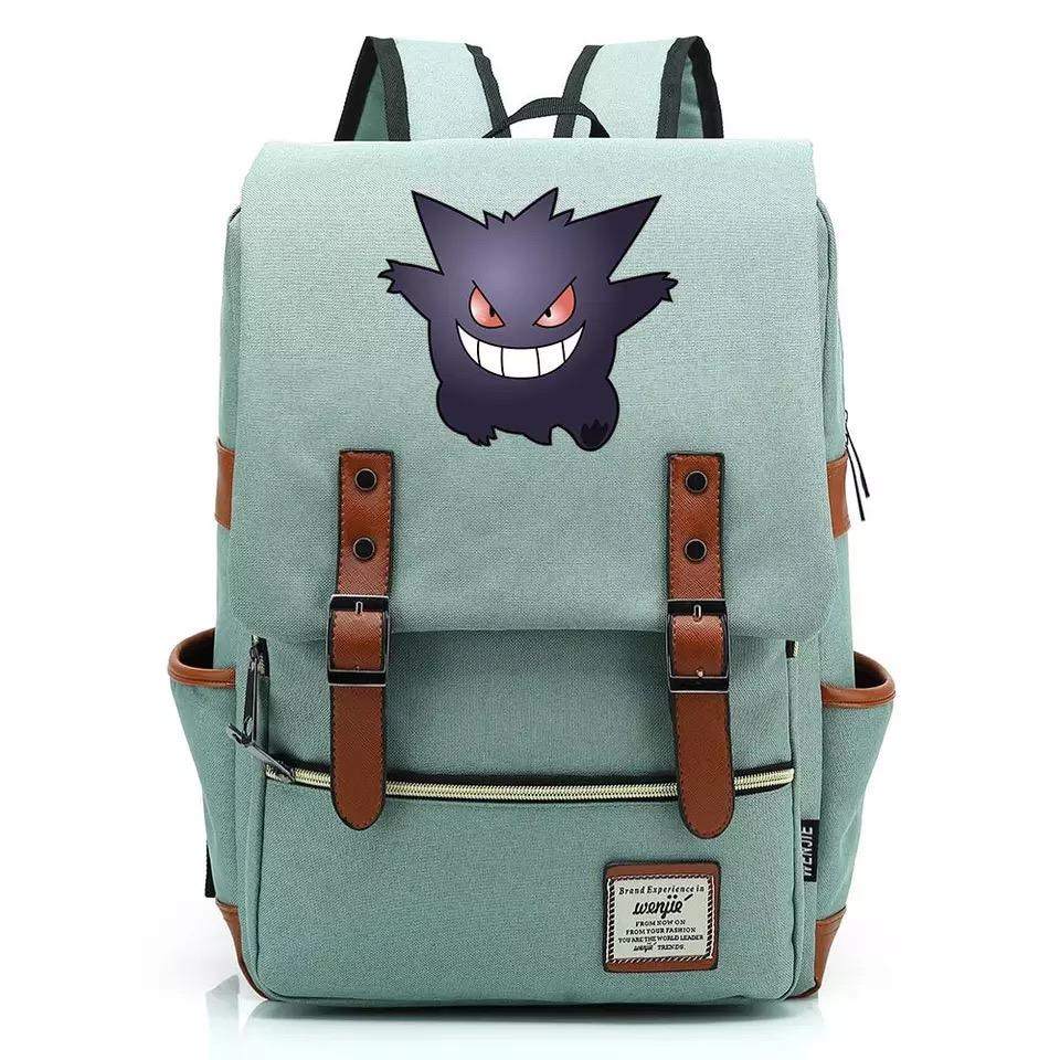 Pokemon Gengar Canvas Travel Backpack School Notebook Bag