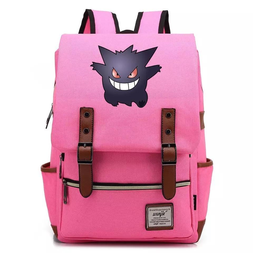 Pokemon Gengar Canvas Travel Backpack School Notebook Bag