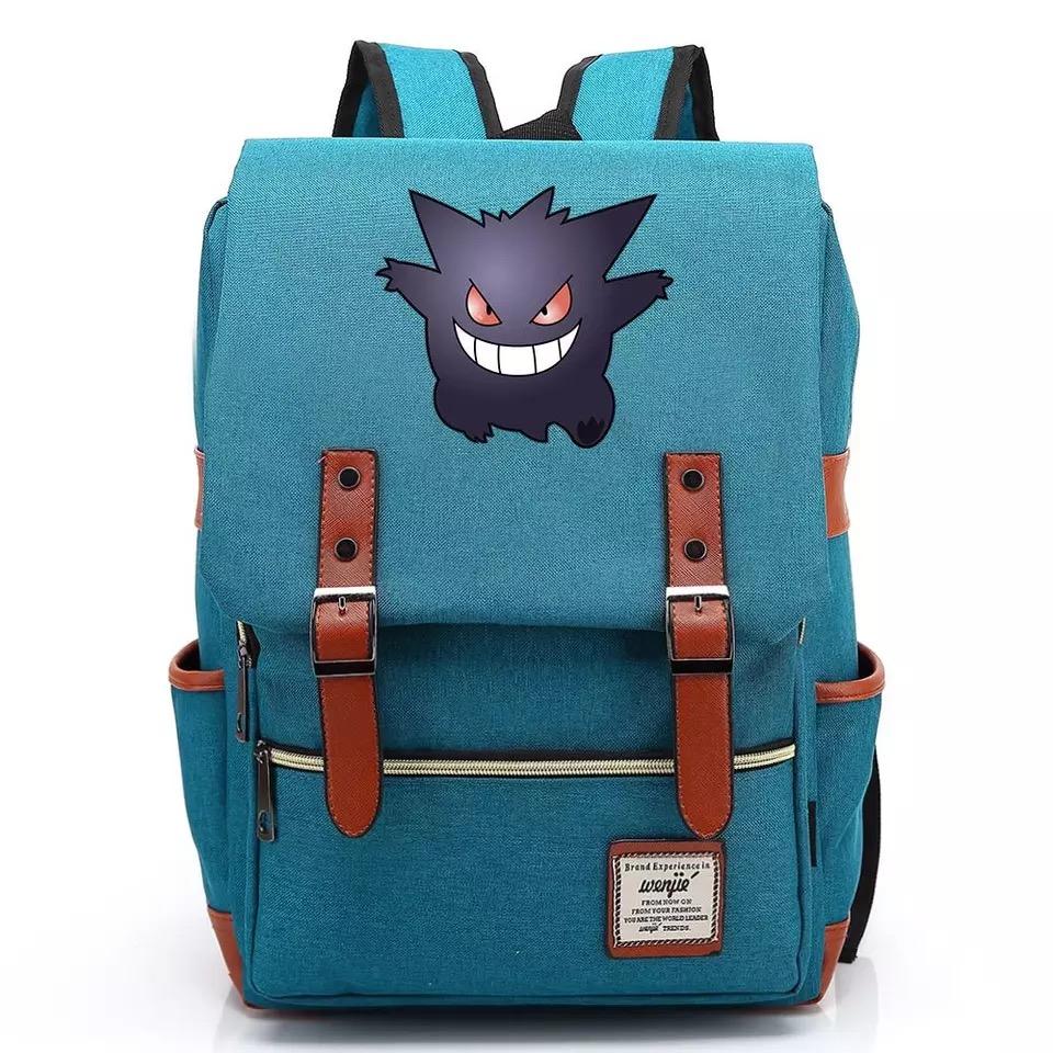 Pokemon Gengar Canvas Travel Backpack School Notebook Bag
