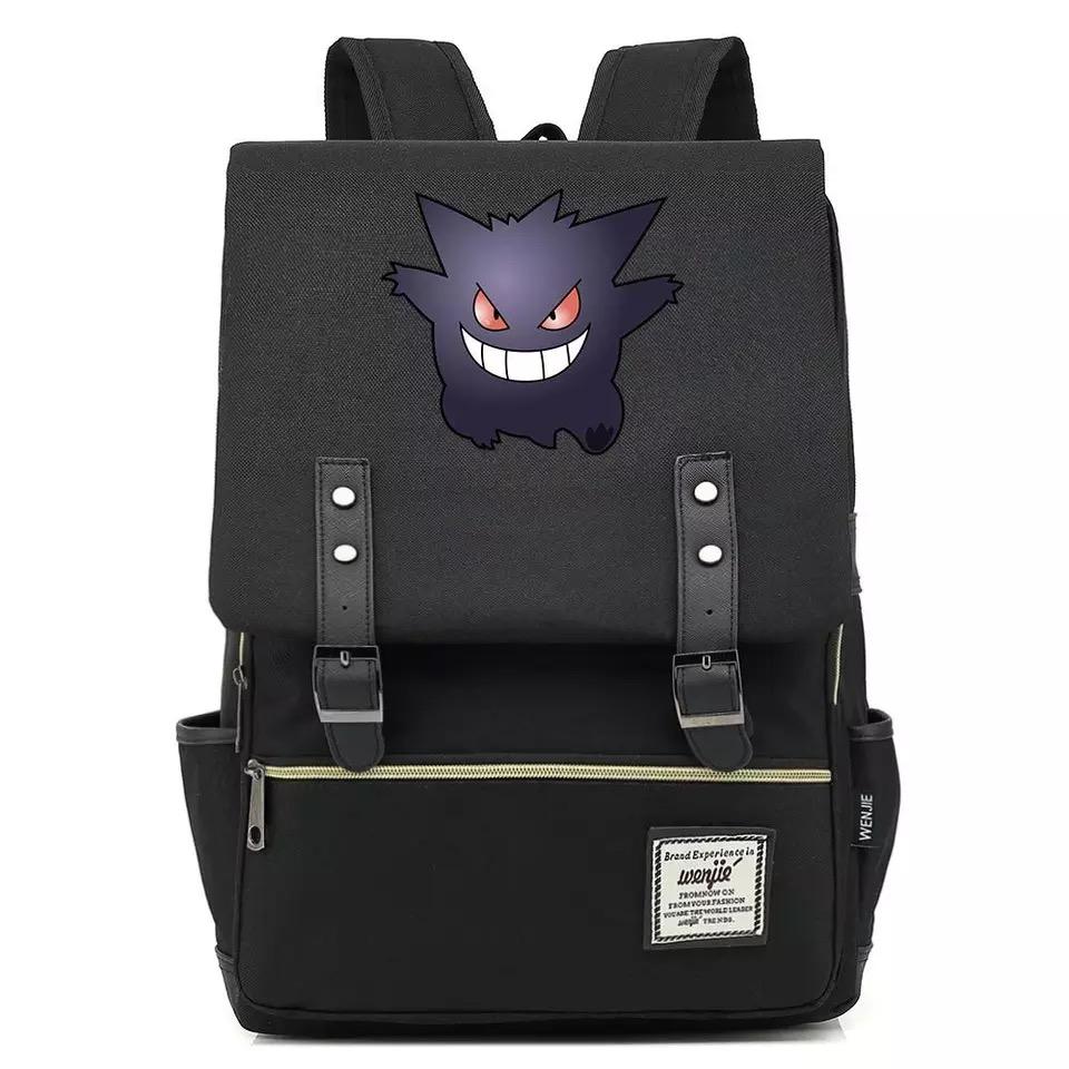 Pokemon Gengar Canvas Travel Backpack School Notebook Bag