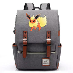 Pokemon Flareon Canvas Travel Backpack School Notebook Bag