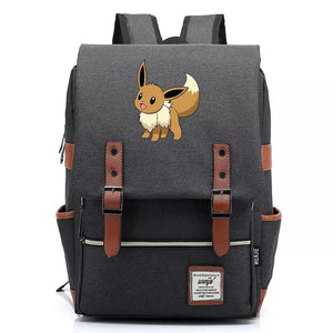 Pokemon Eevee Canvas Travel Backpack School Notebook Bag