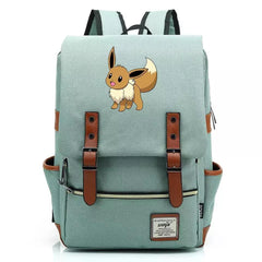 Pokemon Eevee Canvas Travel Backpack School Notebook Bag