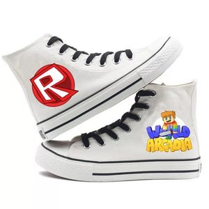 Game Roblox World Arcadia High Tops Casual Canvas Shoes Unisex Sneakers