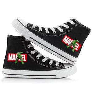 Avengers Hulk Superhero High Tops Casual Canvas Shoes Unisex Sneakers