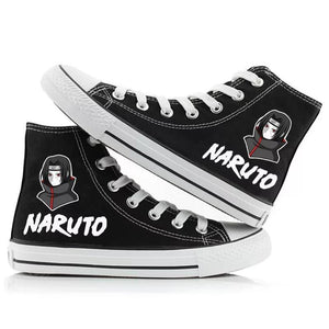 Naruto Itachi Cosplay Shoes High Top Canvas Sneakers For Kids Adults