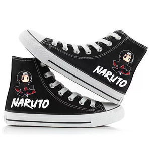 Naruto Itachi #2 Cosplay Shoes High Top Canvas Sneakers For Kids Adults