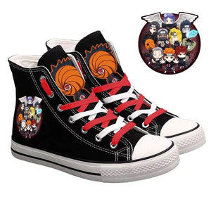Naruto Uchiha Obito  Cosplay Shoes High Top Canvas Sneakers For Kids Adults