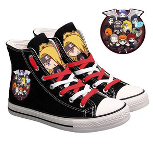 Naruto Namikaze Minato Cosplay Shoes High Top Canvas Sneakers For Kids Adults