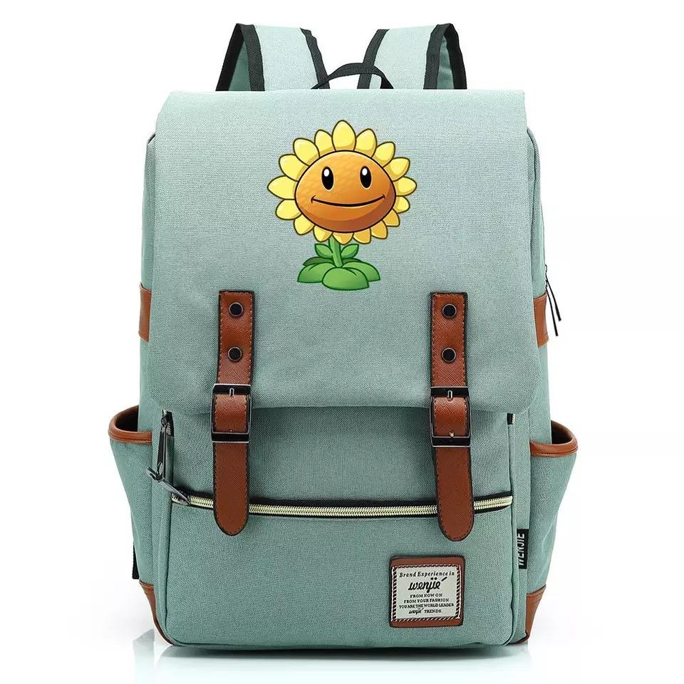 Sunflower Canvas Travel Backpack School Book Bag