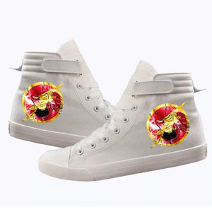 The Flash Barry Allen Superhero #1 High Tops Casual Canvas Shoes Unisex Sneakers