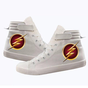 The Flash Barry Allen Superhero #4 High Tops Casual Canvas Shoes Unisex Sneakers