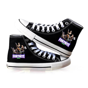 Game Fortnight Battle Royale High Top Canvas Sneakers Cosplay Shoes For Kids