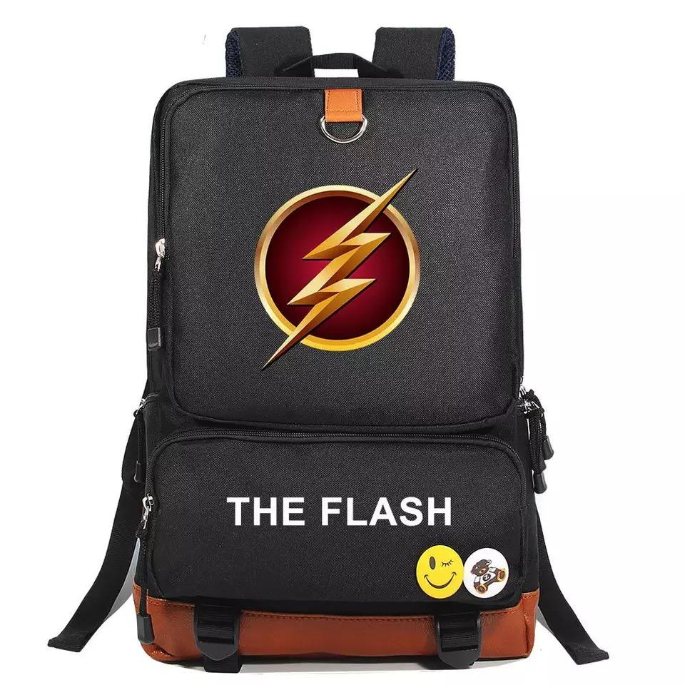 The Flash Superhero School Bags Water Proof Notebook Backpacks