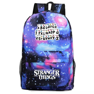 Stranger Things Alphabet Cosplay Backpack School Bag Water Proof