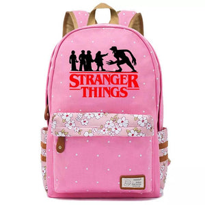 Stranger Things Canvas Travel Backpack School Bag For Girl Kids Boy