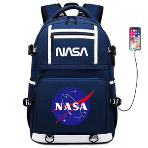 Space USB charging Backpack School NoteBook Laptop Travel Bags
