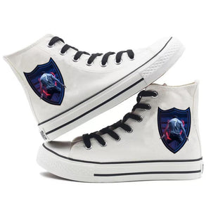 Football CR7 Ronaldo#7 Cosplay Shoes High Top Canvas Sneakers For Kids Adults