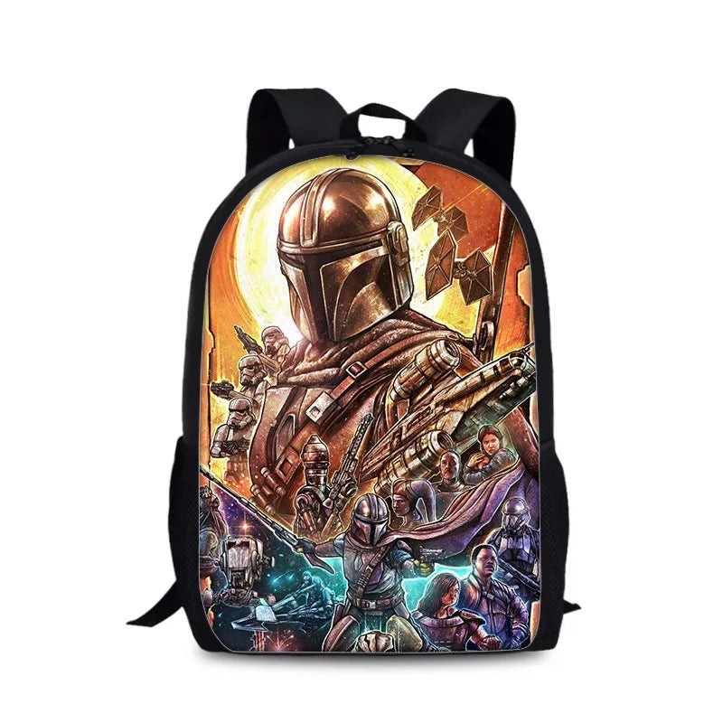 The Mandalorian Backpack School Sports Bag for Boys Girls Kids