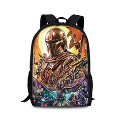 The Mandalorian Backpack School Sports Bag for Boys Girls Kids