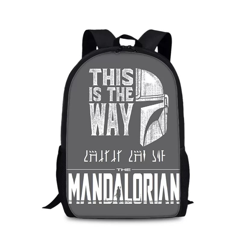 The Mandalorian Backpack School Sports Bag for Boys Girls Kids