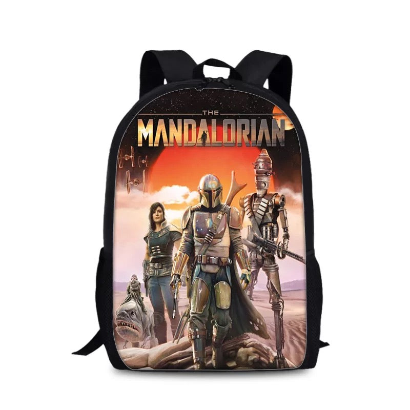 The Mandalorian Backpack School Sports Bag for Boys Girls Kids