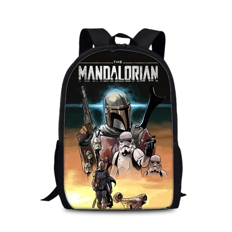 The Mandalorian Backpack School Sports Bag for Boys Girls Kids